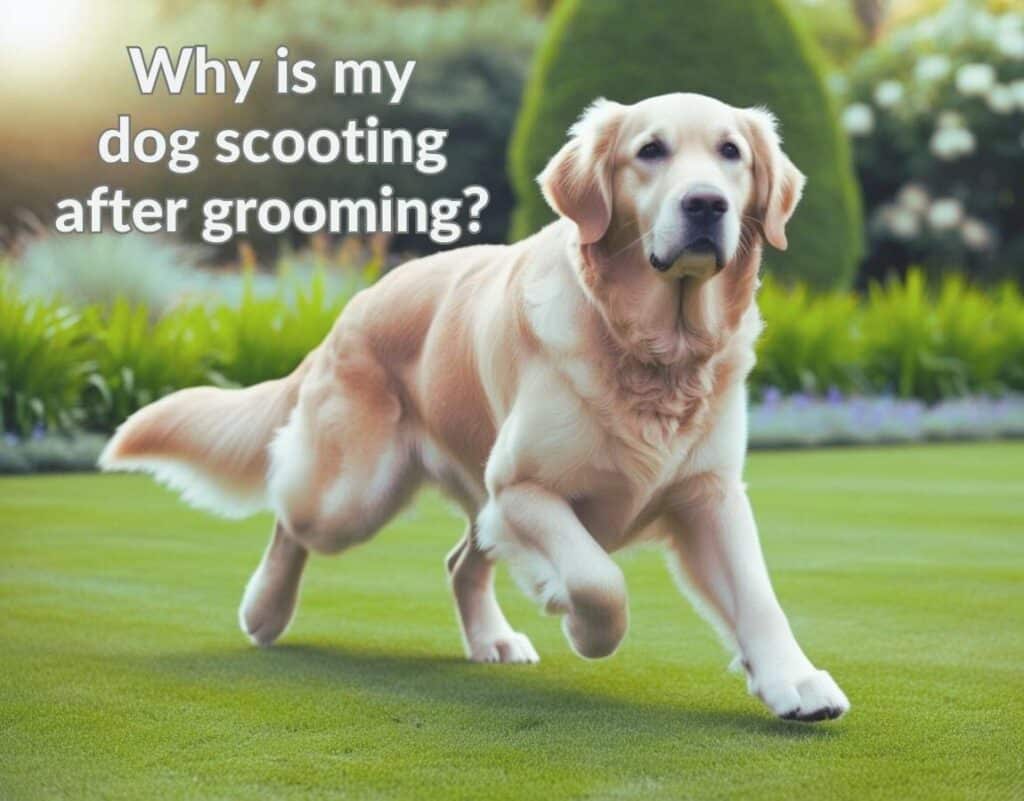 Why is my dog scooting after grooming?